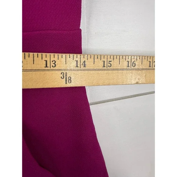 XSCAPE Ruffle High Low Dress Women 6 Off Shoulder Cocktail Wedding Guest MAGENTA - Picture 8 of 10